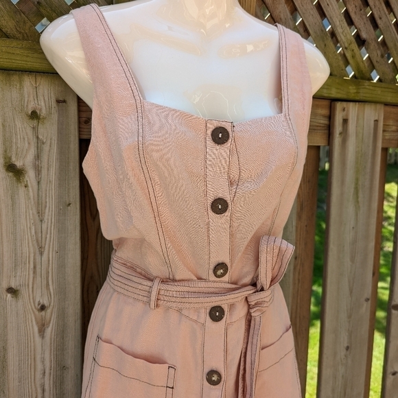 Zara linen cotton playsuit one piece romper xs - Picture 6 of 14